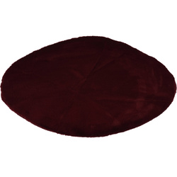 Covor rotund pentru salon din blană artificială moale, Ø 80 cm