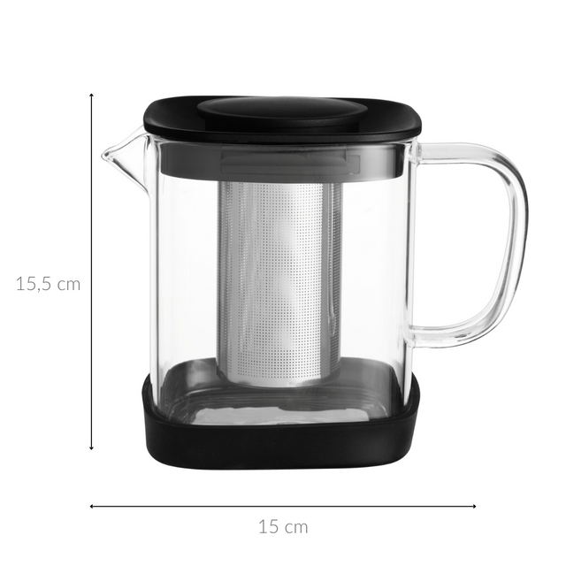Urcior pătrat cu infuzor, 1 l
