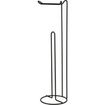Suport pentru hârtie igienică, metalic, negru, 54 cm