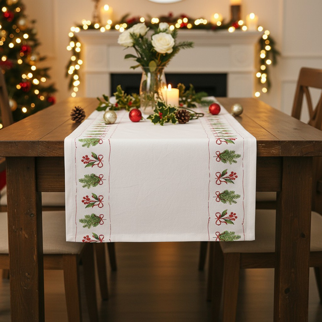 Culoar cu vâsc NOELLE, 140 cm, din bumbac