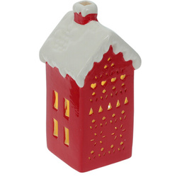 Lampă LED în formă de casă, 15 cm, roșie