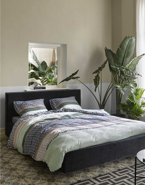 Set de lenjerie de pat din bumbac satinat, 100% bumbac, 200 x 220 cm, Essenza