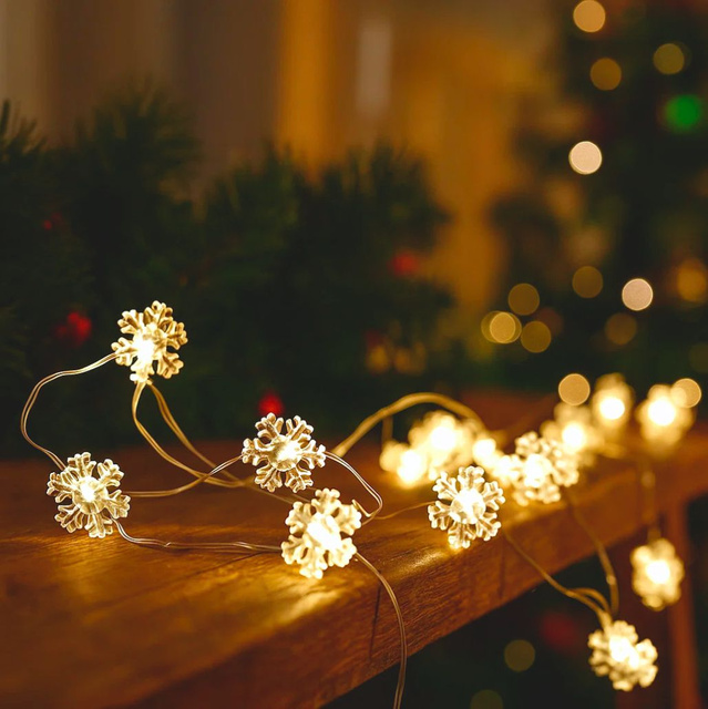 Ghirlanda luminosa fulg de nea, 20 LED-uri