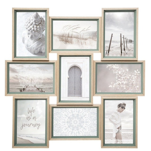 Rama foto Moly, pentru 9 fotografii, verde