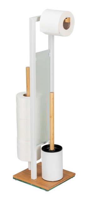 Suport hârtie igienică și perie WC RIVALTA, 3în1