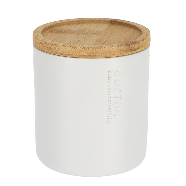 Recipient pentru dischete SAVA, capac din bambus, Ø 9,5 cm