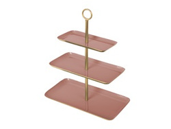 Tavă pentru tort cu 3 niveluri, roz pudrat, 36 x 16 cm