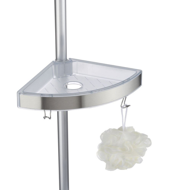 Raft de baie colțar Premium Edge, 3 niveluri, oglindă, telescopic, WENKO, mat.