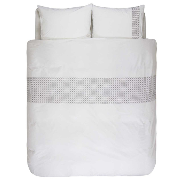 Set de lenjerie de pat din bumbac pentru 2 persoane, set de fețe de pernă din satin, 100% bumbac, 200 x 220 cm, Essenza