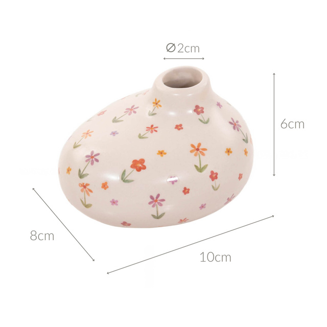 Vaza mica Blumi, model cu flori mici, inaltime 10 cm