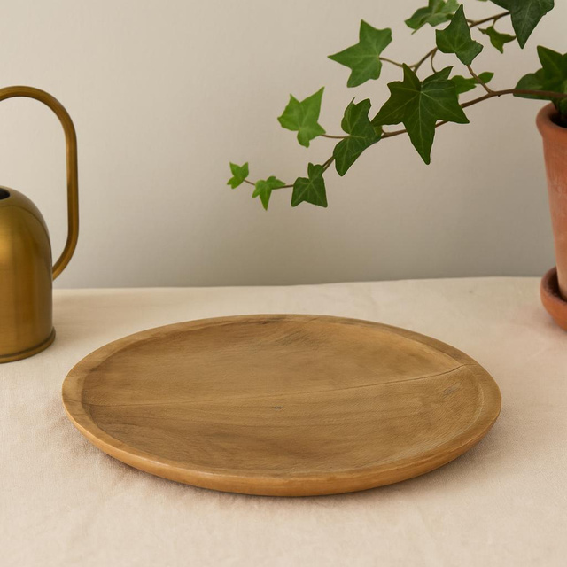 Farfurie din lemn NIG, Ø 28 cm