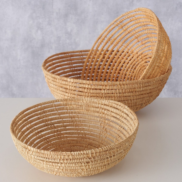 Coș țesut Palmina, 3 buc, palmier