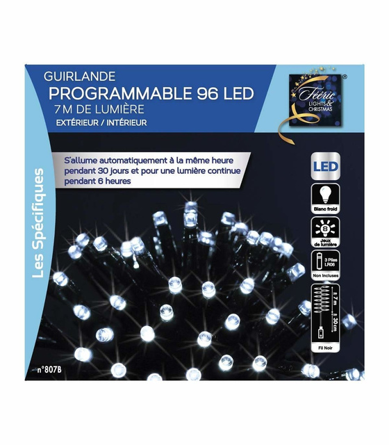 Ghirlanda luminoasa, decorativa, 96 LED-uri