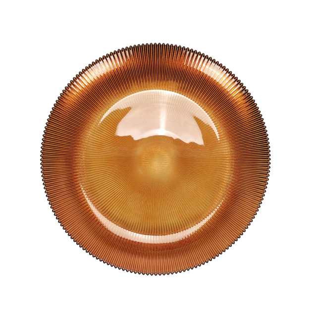 Farfurie plată striată AMBER, Ø 32 cm