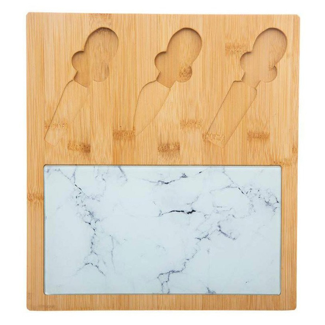 Farfurie de servire branza cu cutite, 5 bucati, 30x28 cm