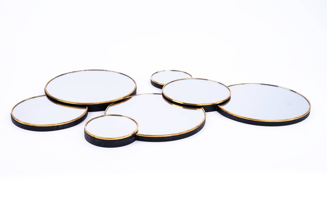 Set oglinzi rotunde, decor - 61,5 x 37 cm