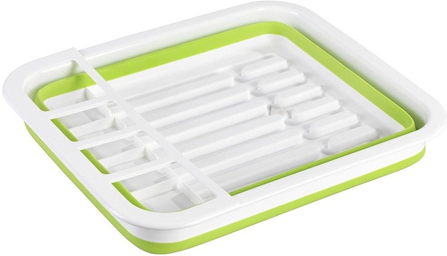 Uscător de vase pliabil, suport pentru vase, pliabil, WENKO, verde
