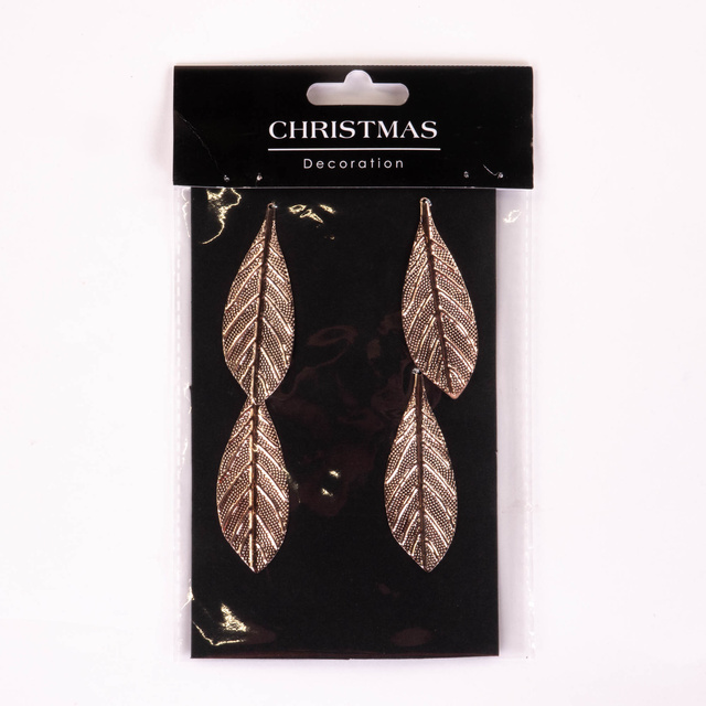 Decorațiuni de sărbătoare, pandantive cu frunze, pene, 4 buc.