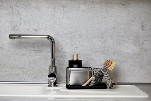 Organizator pentru accesorii de spălat vase ORIO, oțel inoxidabil, WENKO