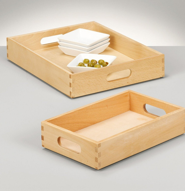 Tavă multifuncțională pentru transport, organizator din lemn, ZELLER