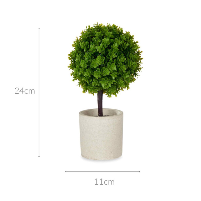 Arbust ornamental artificial in ghiveci ceramic, 24 cm