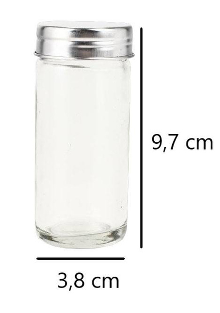 Raft metalic pentru condimente + recipiente din sticlă - 17 elemente incluse