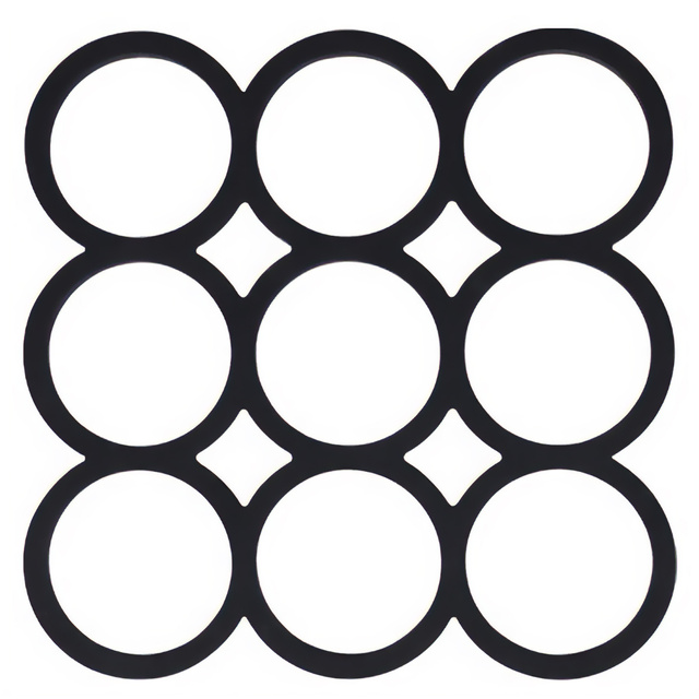 Tăviță din silicon pentru oală fierbinte, neagră