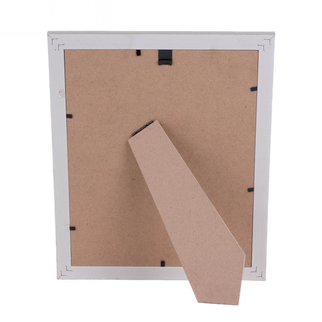 Ramă foto, imitație de lemn alb, 24 x 29 cm