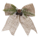 Funda de iuta cu ramuri si conuri de pin, 33 x 38 cm