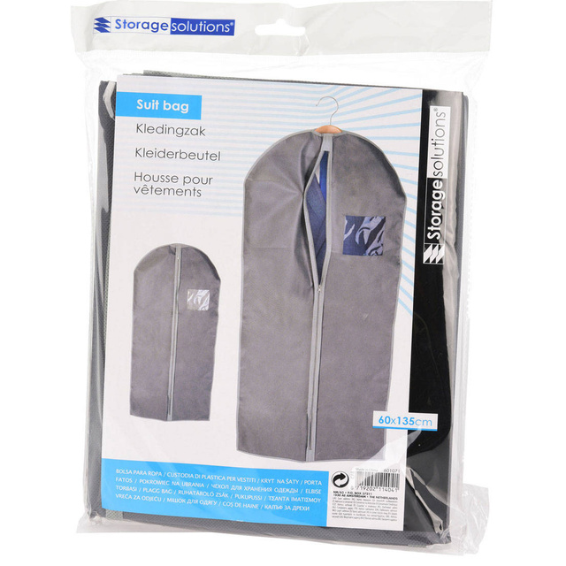 ​​​​​​​Husa pentru haine, 135x61 cm, Negru