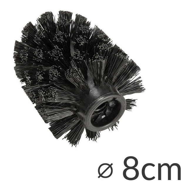 Perie WC cu suport VILLATA, Negru, 37x11,2x10 cm, WENKO