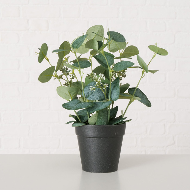 Planta artificiala  Sage, eucalipt in  ghiveci, 30 cm,  verde