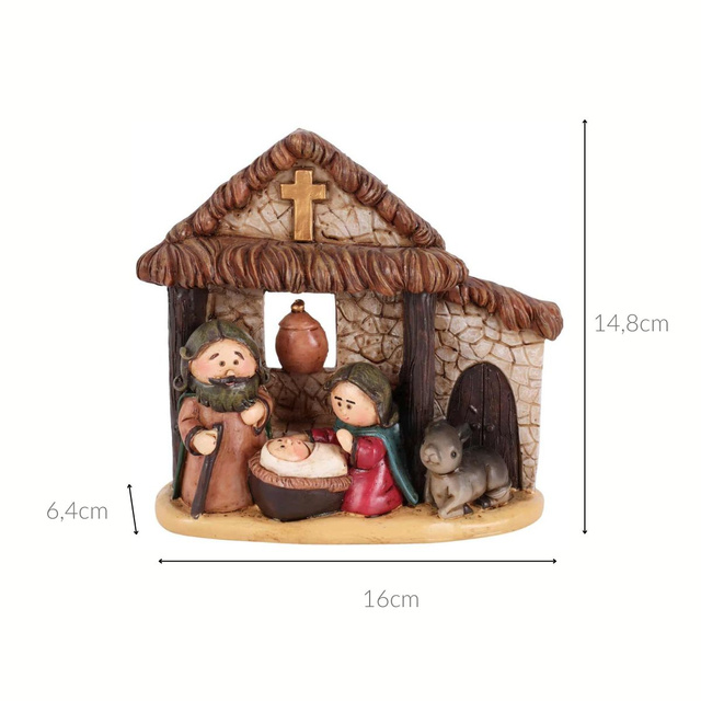 Scenă mică de Crăciun, 15 cm
