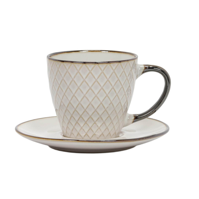 Cana pentru cafea sau ceai cu farfurioară DUNE, 210 ml