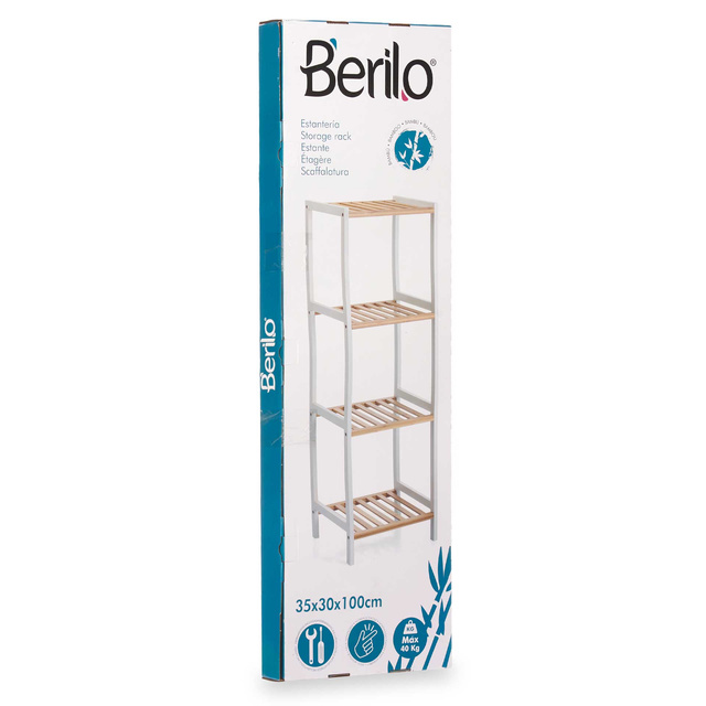 Raft îngust din bambus SQUARE, 35 x 30 x 100 cm