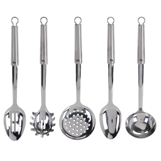 Accesorii de bucatarie cu suport, inox, 6 bucati