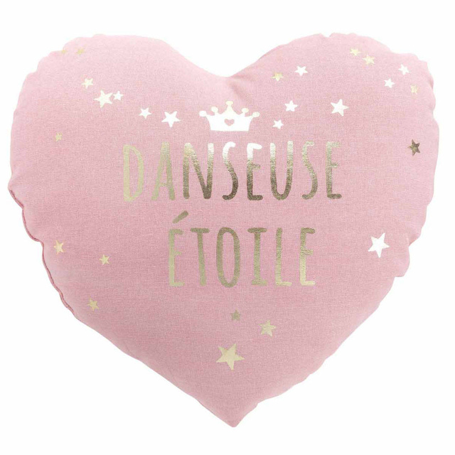 Perna decorativa in forma de inima, DANSEUSE ETOILE, 37 x 40 cm
