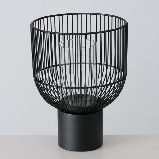 Set 3 sfeșnice metalice Candy, negru