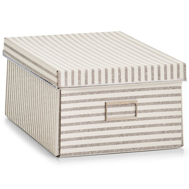 Cutie de carton inchisa, organizator de living functional si stilat.
