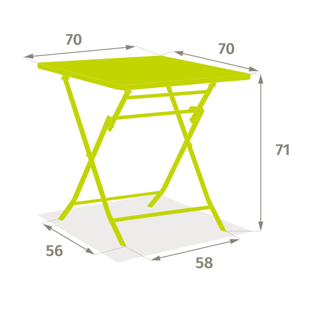 Masa de balcon pliabila, 70 cm, GREENSBORO