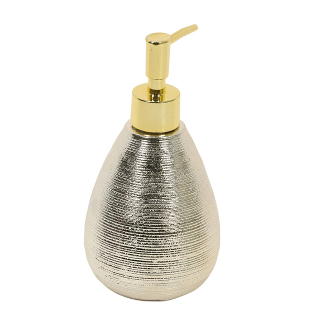 Dozator metalic cu pompă aurie, TRESOR, 9 x 17 cm