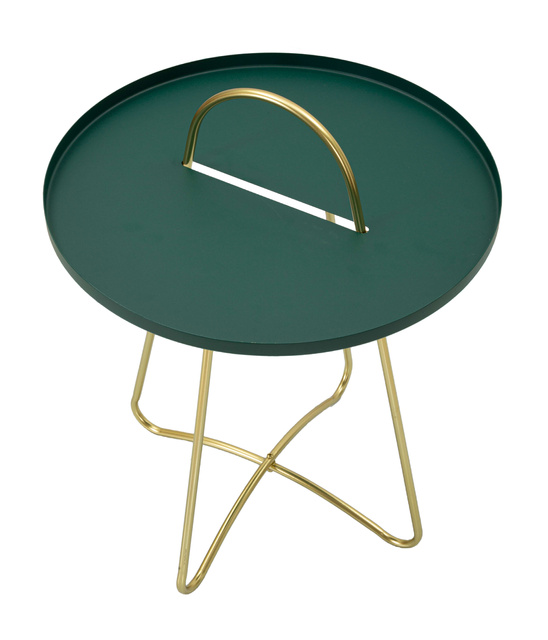 Măsuță rotundă GRENT din metal vopsit electrostatic, Ø 45 cm