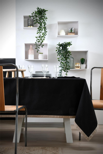 Fata de masa din bumbac cu chenar, DUO, 140 x 200