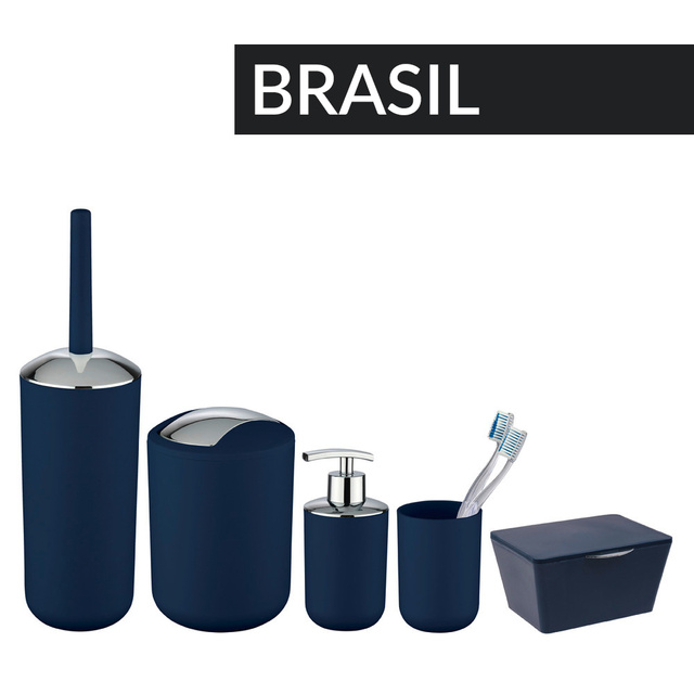 Coș de gunoi BRASIL, 6,5 l, WENKO, albastru || bleumarin
