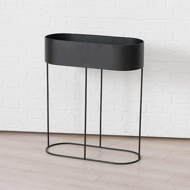 Set 3  suporturi pentru  flori Aurela, negru