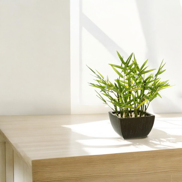 Flori artificiale, bambus in ghiveci, 35 cm