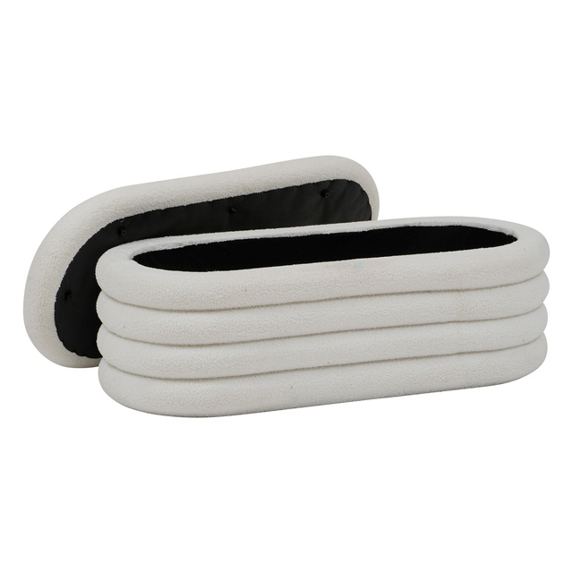 Scaun pentru hol GIULIA boucle, cu spațiu de depozitare, 110 x 46 x 40,5 cm