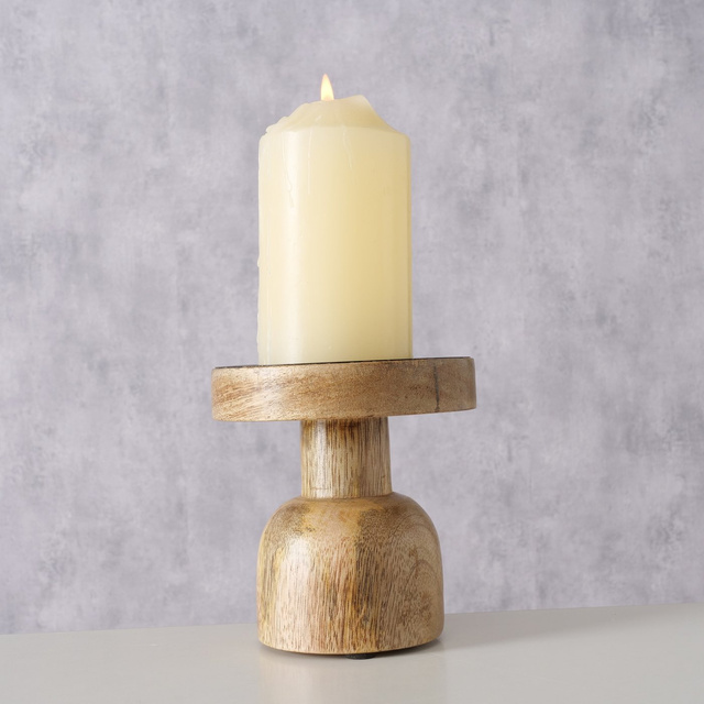 Suport pentru  lumanare din  lemn, Numla, 12 cm