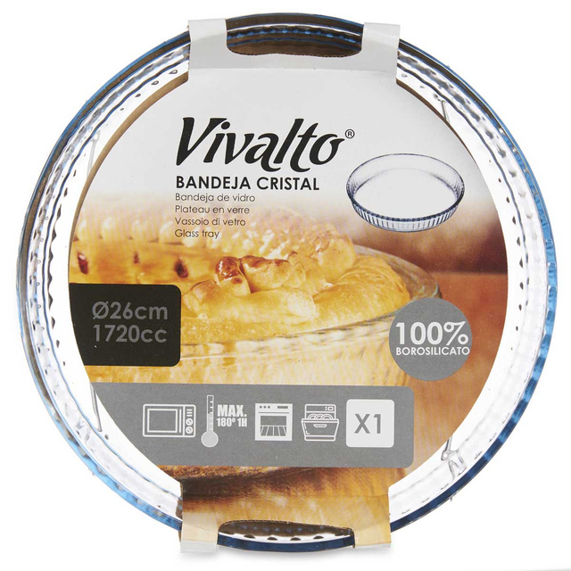 Tava de copt din sticla, 26 cm