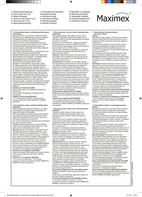 Lichid de curatare pentru cupru și alamă, 150 ml